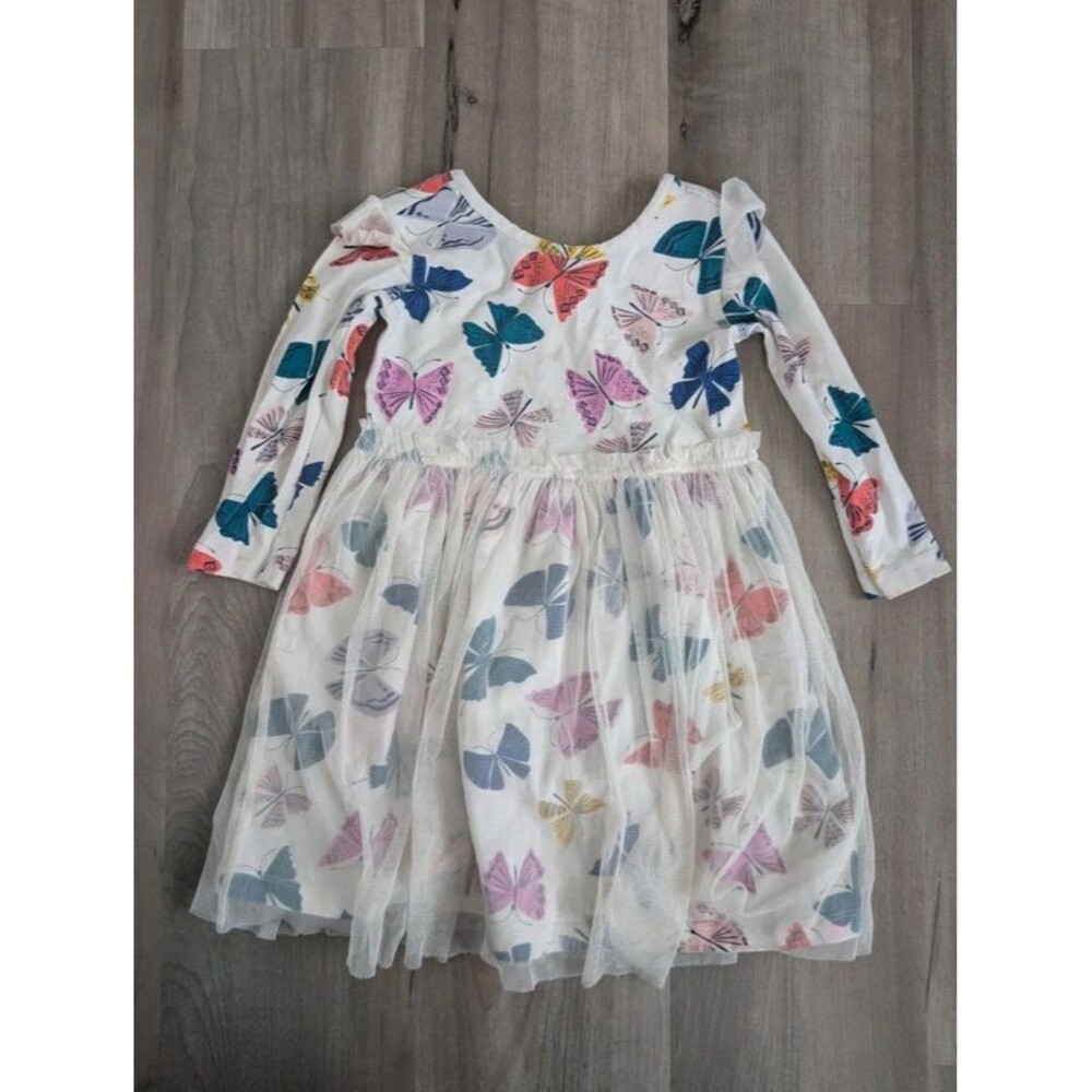 Hanna Andersson Butterfly Tulle Dress, 4T (U2)